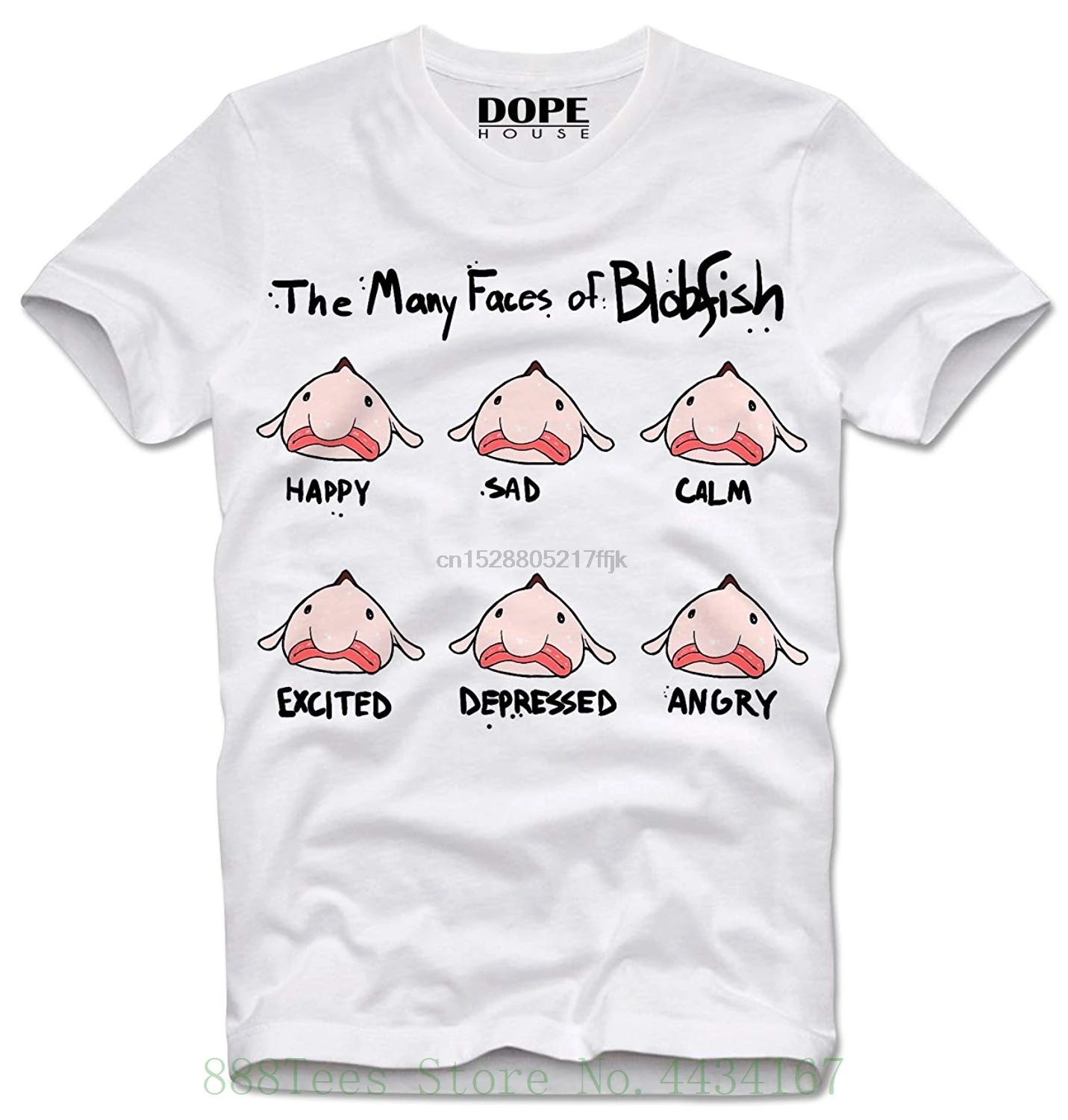 T Shirt Blob Fish Cartoon Funny Blobfish Funshirt Faces Of Short Sleeve Mens Formal Shirts Aliexpress