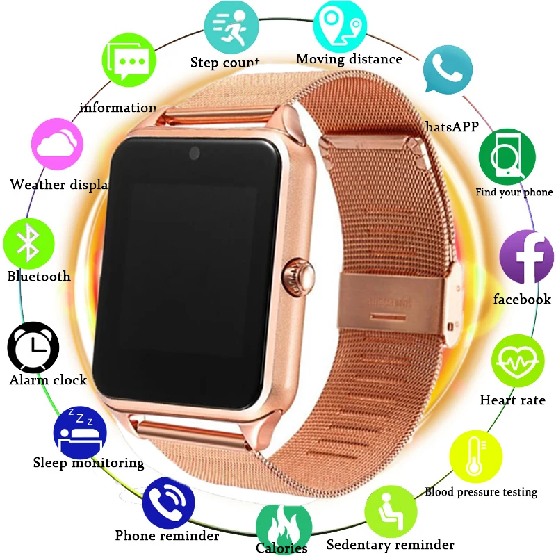2019 Смарт часы GT08 Plus с металлическим ремешком Z60 Bluetooth наручные поддержкой sim карты