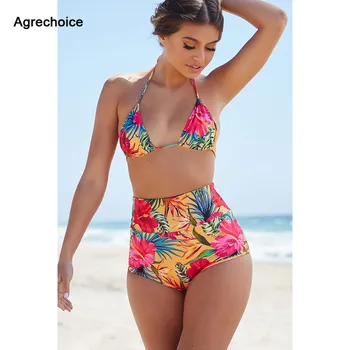 

High Waist Swimsuit 2020 New Sexy Print Bikini Women Swimwear Push Up Bathing Suit Beach Wear Brazilian Bikini Set Swimming Suit