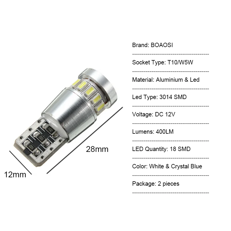 2x Canbus автомобильный 3014 SMD T10 светодиодный W5W проектор Объектив авто светильник лампы для Kia sportage rio k2 k3 k5 ceed cerato sorento