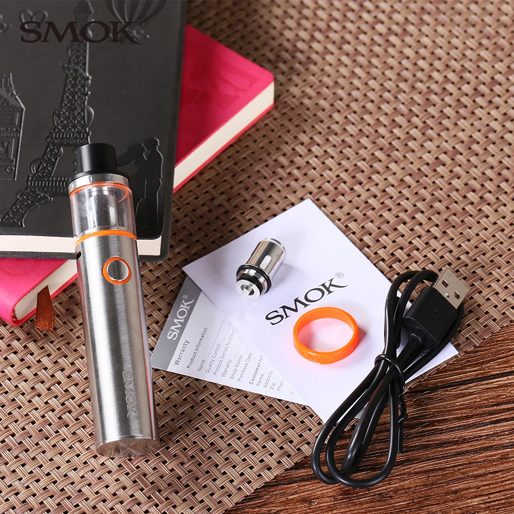 Набор Smok Vape Pen 22 с батареей 1650mah Танк непротекания 0.3ohm Двухспиральный испаритель Наб