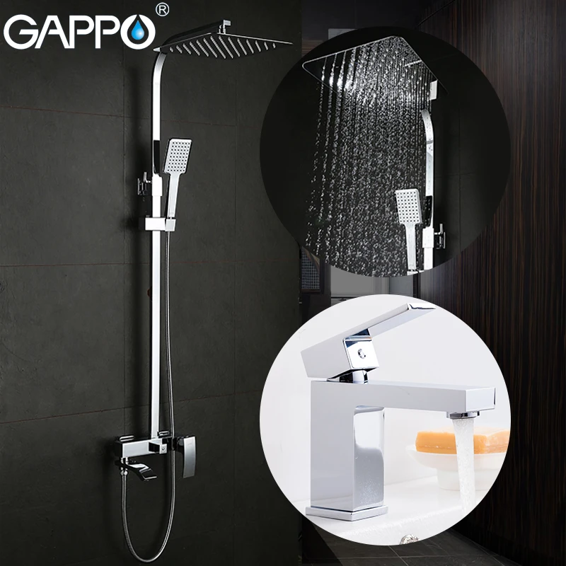 GAPPO Basin Faucets bathtub faucet wall mounted bathroom Basin faucet basin mixer shower system Sanitary Ware Suite GAPPO Basin Faucets bathtub faucet wall mounted bathroom Basin faucet basin mixer shower system Sanitary Ware Suite