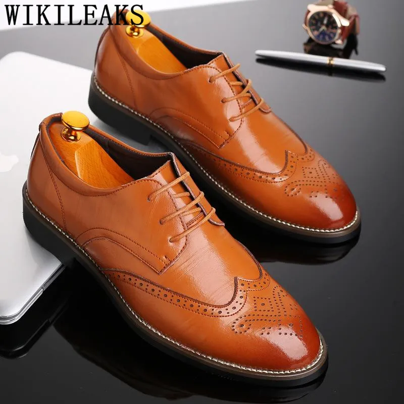 

formal shoes men genuine leather brogue shoes men classic coiffeur vintage shoes men office chaussure homme heren schoenen bona