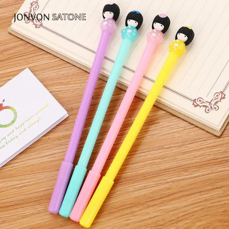 Jonvon Satone 4 шт. милое кимоно для девочек нейтральная ручка Канцелярия для учеников креативная мультяшная ручка офисные детские школьные принадлежности канцелярские принадлежности