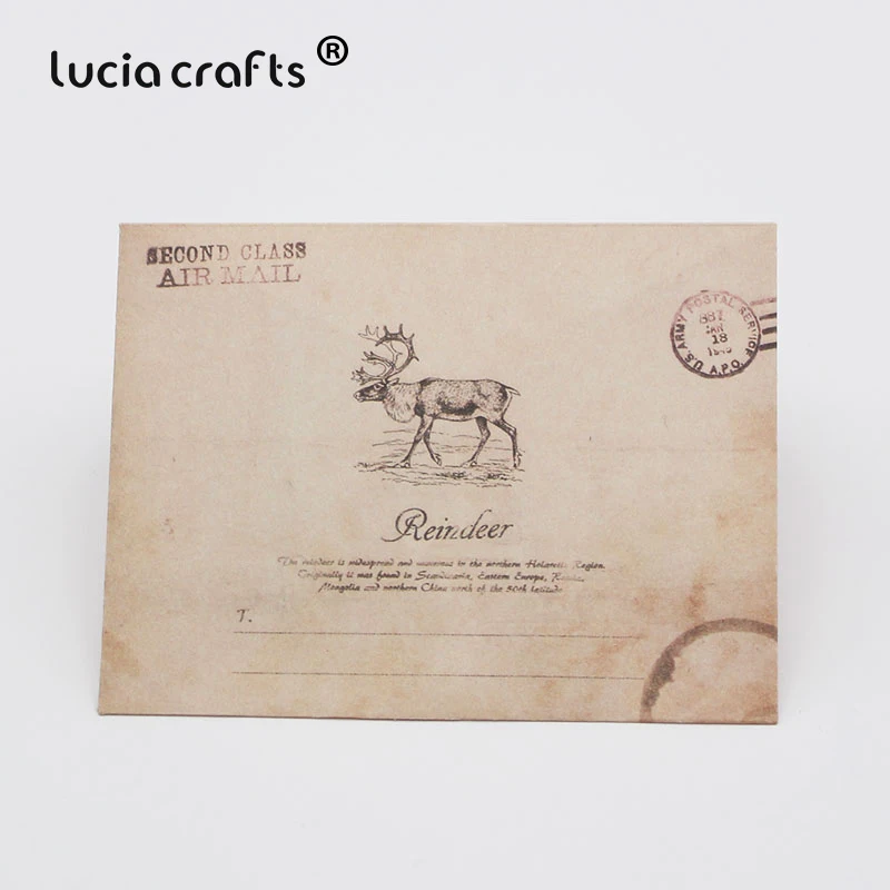 Lucia crafts(1 лот = 12 шт) 9,5*7,3 см винтажный мини-конверт Европейский стиль Скрапбукинг карта канцелярские принадлежности I0410