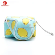 Novel Lemon/Watermelon Pattern Canvas Camera Case Bag For Sony A6000/A6300/A6500 with 16-50mm lens with Shoulder Strap