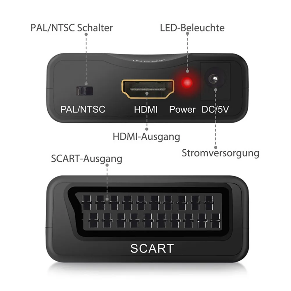 Адаптер Esynic для HDMI в SCART композитный адаптер видео HD стерео конвертер Видео Аудио