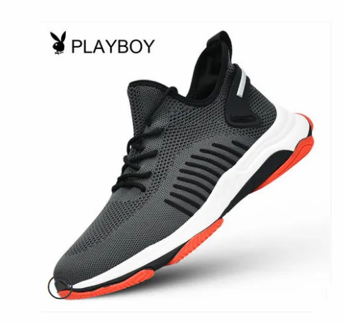

Playboy new men's shoes high shoes Korean trend breathable autumn high state running shoes