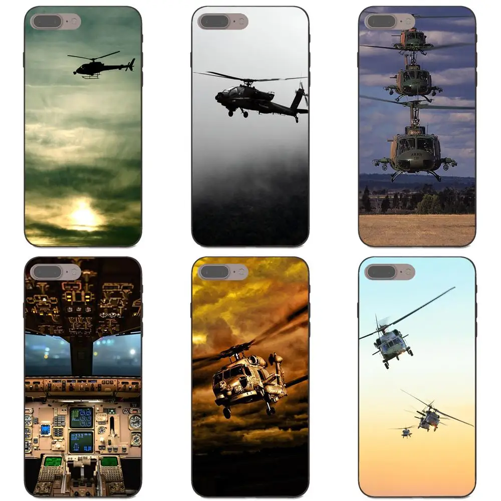 

Soft Silicone TPU Black Screen Protector Army Helicopters Flight Sunset For Apple iPhone 4 4S 5 5S SE 6 6S 7 8 Plus X XS Max XR