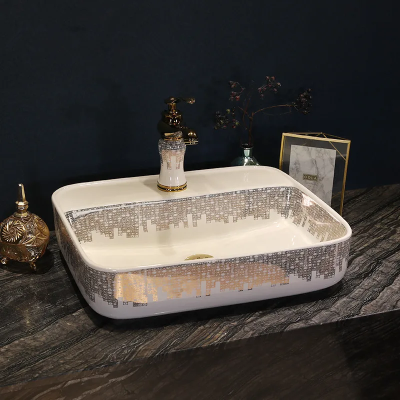 China Artistic Handmade Ceramic wash basin Lavobo Counter top ceramic special wash basin