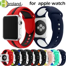 Спорт на открытом воздухе силиконовый для apple watch, ремешок 42 мм, 38 мм, 40 мм 44 Смарт ремешок для часов, браслет на запястье, ремешок для наручных часов iWatch серии 4/3/2/1 ремень