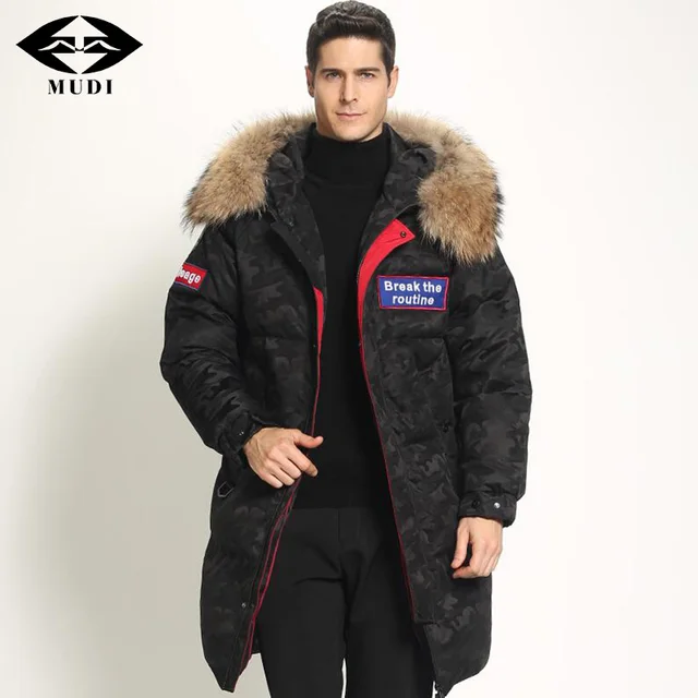 Mudi Super Thick Mens Down Coat Top Quality 90 White Duck Down Jacket With Fur Mudi Super Thick Mens Down Coat Top Quality 90 White Duck Down Jacket With Fur