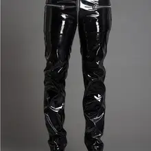 29-40 хит г. весна/осень Мужская Новая Мода Досуг Личность молния искусственная кожа брюки