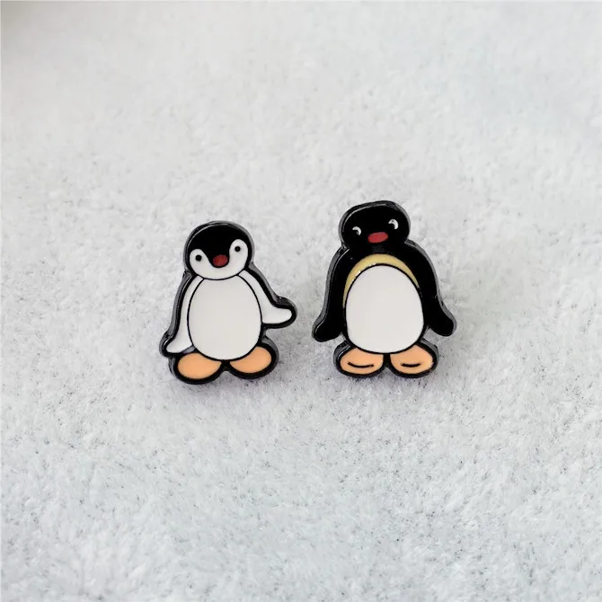 IVYYE PINGU Penguin модная аниме Сережка с героями мультфильмов милые серьги-гвоздики с животными для женщин девочек детские ювелирные изделия Рождественские новые подарки