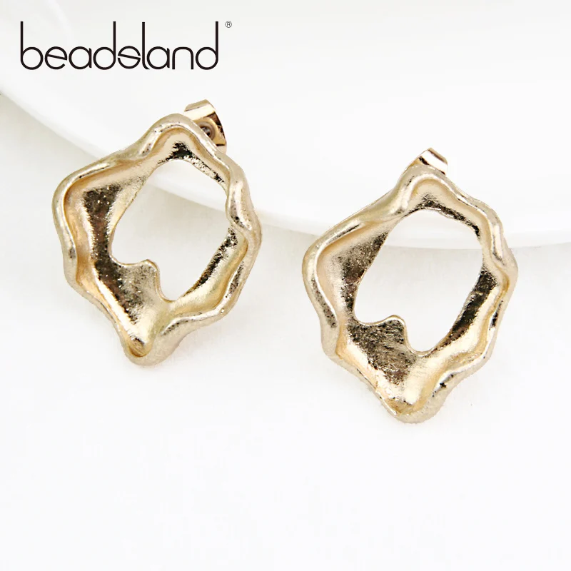

Beadsland Drop Earrings Placer Metal Irregular Round Deign Fashion Hiphop/Rock Woman Girl Party Festival Hot Sell Gift 40212