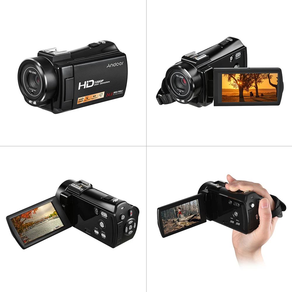 Andoer HDV V7 PLUS Портативный цифровой 1080P Full HD видеокамера дистанционное управление 3 0