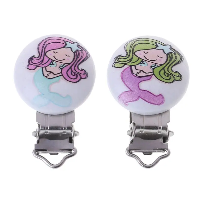 

Newborn Infant Kids Pacifier Clip Cartoon Wooden Clamp Holder Saliva Towel Bib Clasp Teether Nipple Clips Baby Nursing Tool