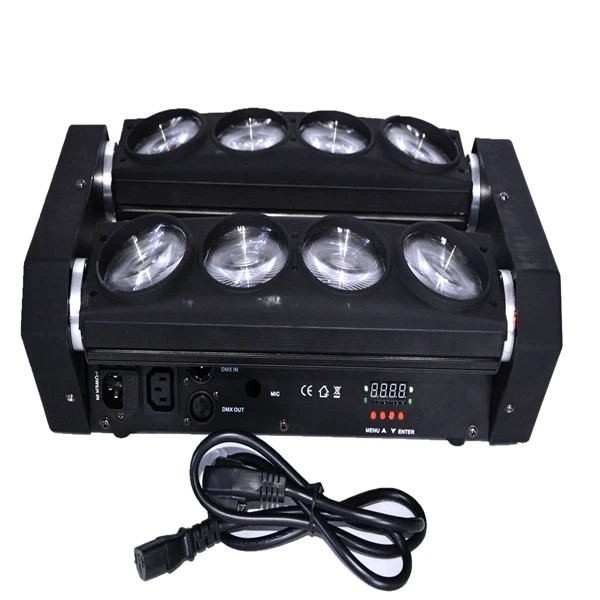 

4PCS/lot Led Spider Beam Moving Head Light Cree RGBW Party Bar Disco DJ Stage Lighting 8PCSX10W