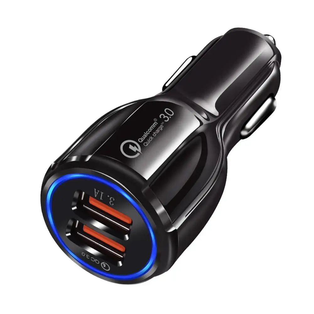 

5V 3.1A usb car charger Quick Charge 3.0 Mobile Phone Charger 2 Port USB Fast Charger for Xiaomi iPhone Huawei Xiaomi Samsung