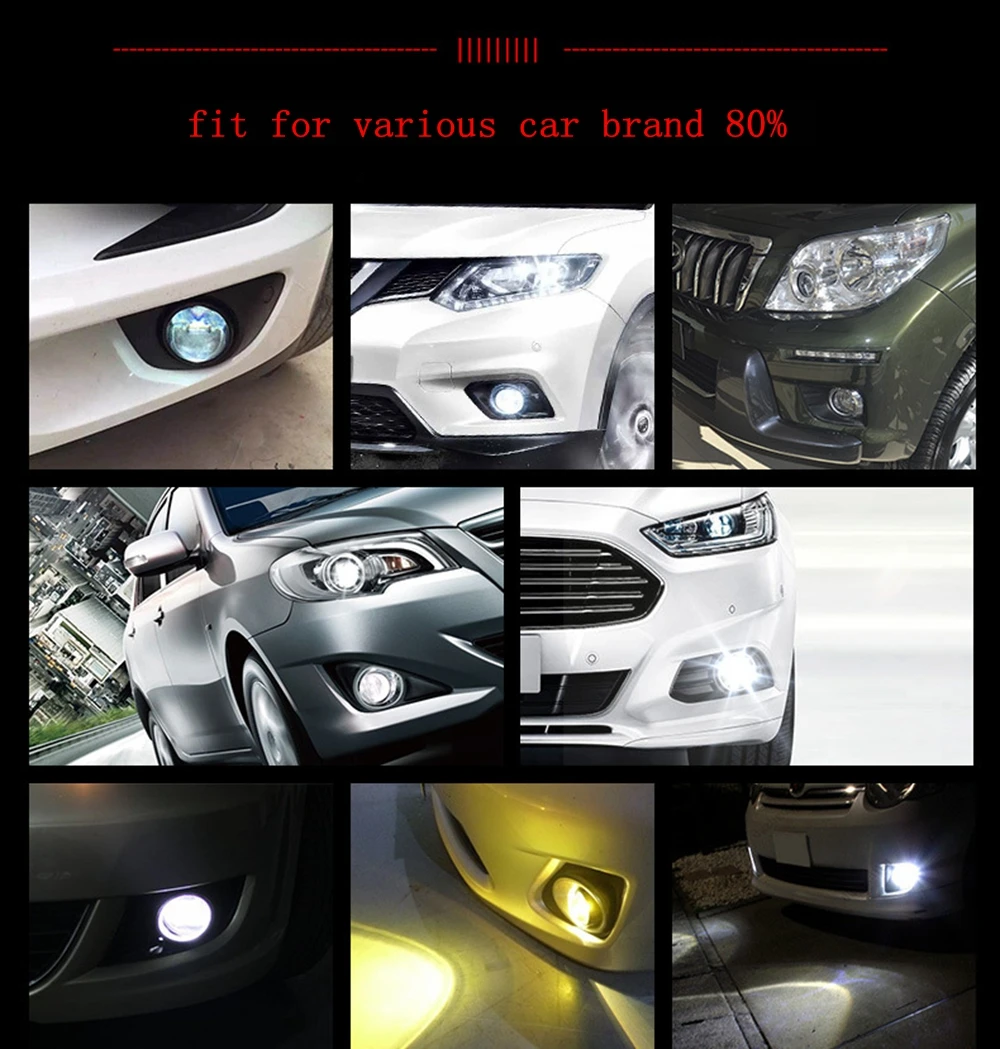 2 шт. 2,5 дюйма H11 hid биксенон туман объектив света металлический для Wrangler Nissan tiida ford все модели Универсальный объектив фар изменить