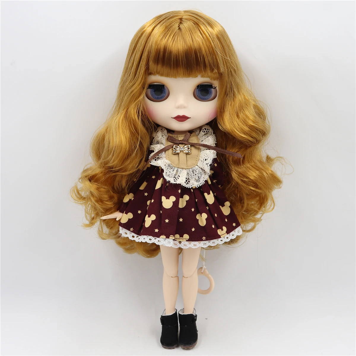 Ледяная фабрика blyth кукла 1/6 bjd шарнир тело супер черная кожа BL2231/2237/QE965 красный коричневый афро волосы 30 см