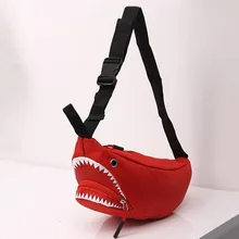 6 шт/лот Мультфильм Акула рюкзак с одной лямкой для путешествий Досуг поясная сумка для мужчин и женщин прогулочная поясная упаковка