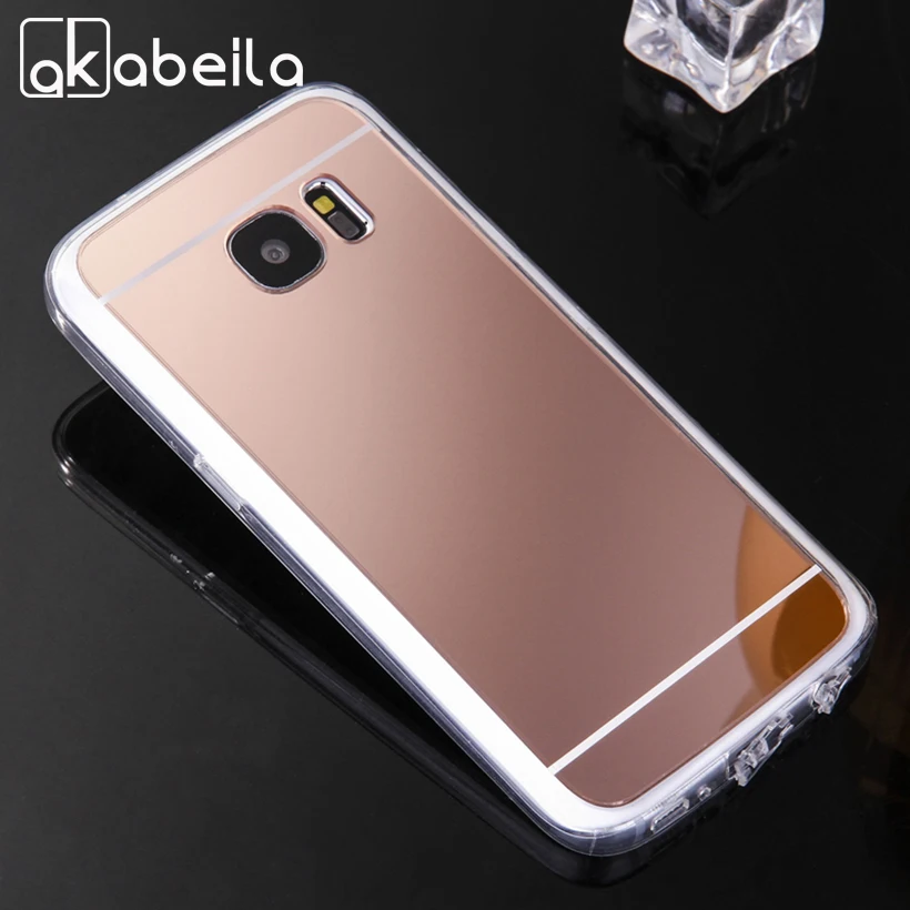 

AKABEILA Phone Cases Back Cover For Samsung Galaxy S7 G930F G930FD G930W8 G930 G9300 Soft PC Mirror Case Covers Shell Housings