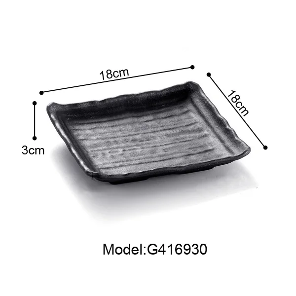Квадратная тарелка для суши, японская посуда, тарелка для закусок, оригинальное холодное блюдо, тарелка А5, меламна, столовая посуда, тарелка - Цвет: G416930