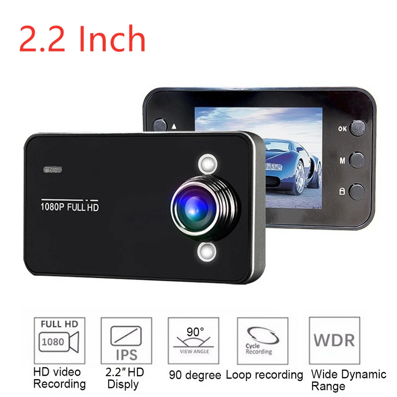 TOSPRA Full HD 1080P DVR Автомобильная камера 2,2/дюйма лобовое стекло видеорегистратор ночного видения регистратор видеорегистратор - Название цвета: 2.2 inch