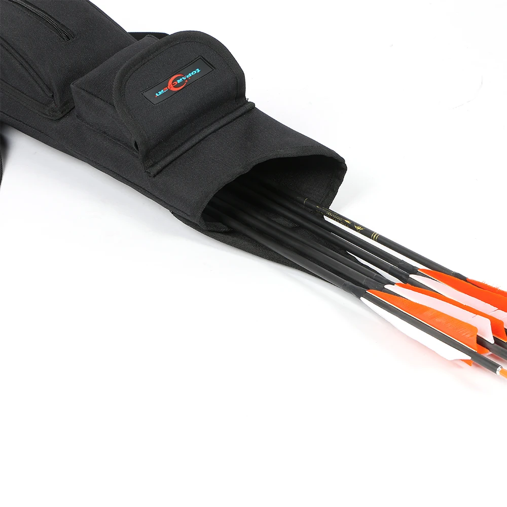 Billige Bogenschießen Zurück Pfeil Köcher Deluxe Leinwand Pfeil Halter Schulter Gehängt Jagd Ziel Köcher