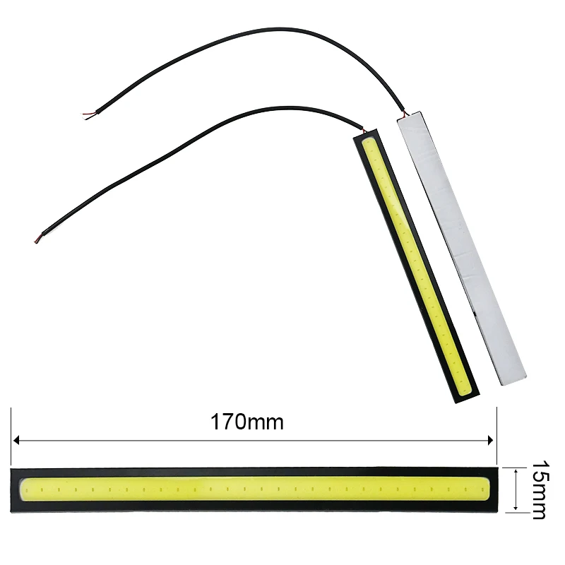1 шт. 17 см Водонепроницаемый COB светодиодный автомобиль DRL Вождения Дневные ходовые полосы 12 в фары противотуманные для BMW Chevrolet Ford автомобиль Стайлинг peugeot Gmc
