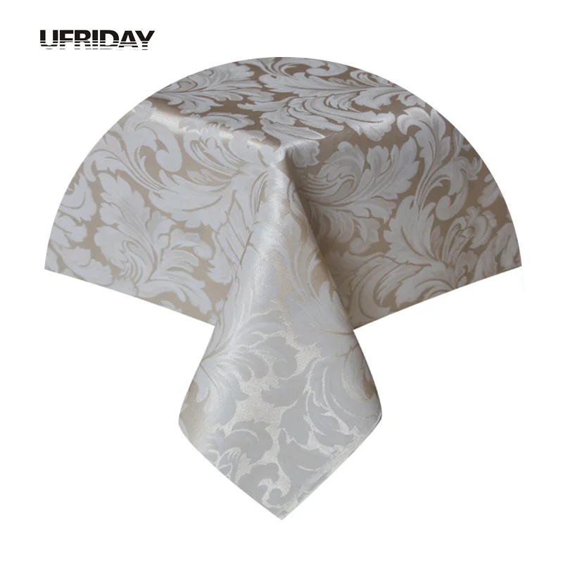  UFRIDAY Rectangle Tablecloth Leaves Jacquard Waterproof Polyester Table Cover Cloth for Living Room