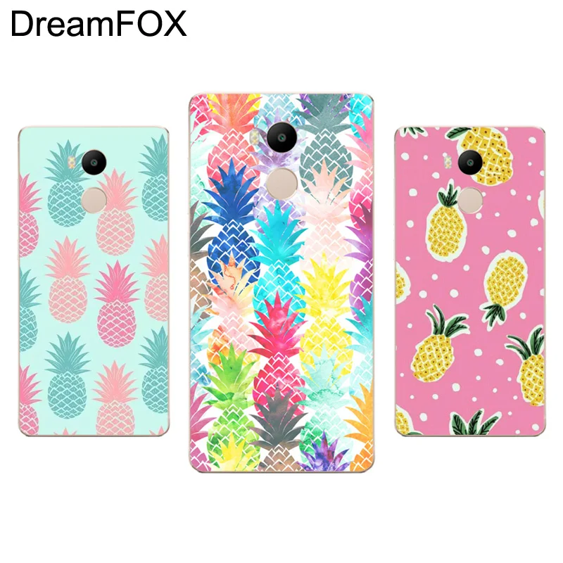 DREAMFOX L346 Pink Pineapple Soft TPU Silicone Case Cover For Xiaomi Redmi Note 3 4 5 Plus 3S 4A 4X 5A Pro Global |