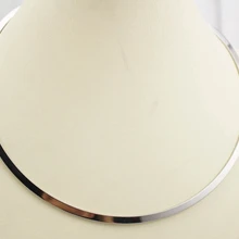 Модное ожерелье с металлической текстурой и воротником в форме торков узкая версия серебра Torques нержавеющая сталь