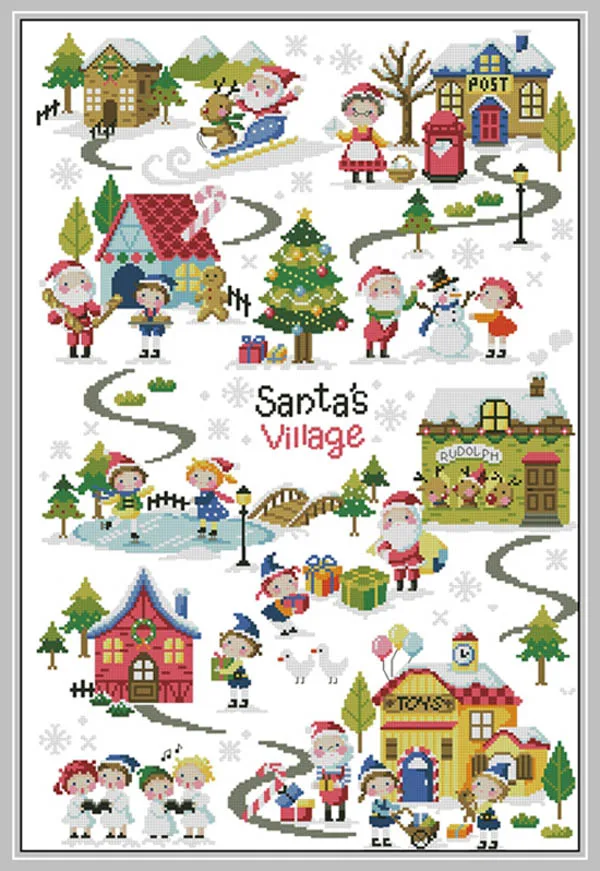 

Needlework,DIY Cross Stitch,Sets For Embroidery kits,14CT,Christmas town