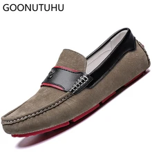 2019 new fashion men's shoes casual suede leather loafers male breathable slip on flat shoe man driving shoes for men hot sale bimuduiyu minimalist soft knot loafer flat shoes for men s driving high quality breathable suede leather brand new casual sale