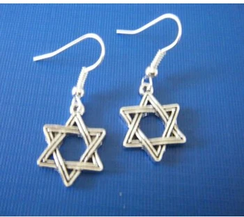 

Hot Vintage Silver Beautiful Star Charm Pendants Dangle Earrings For Womens Wholesale Fashion Jewelry 50Pair Holiday Gift Z233