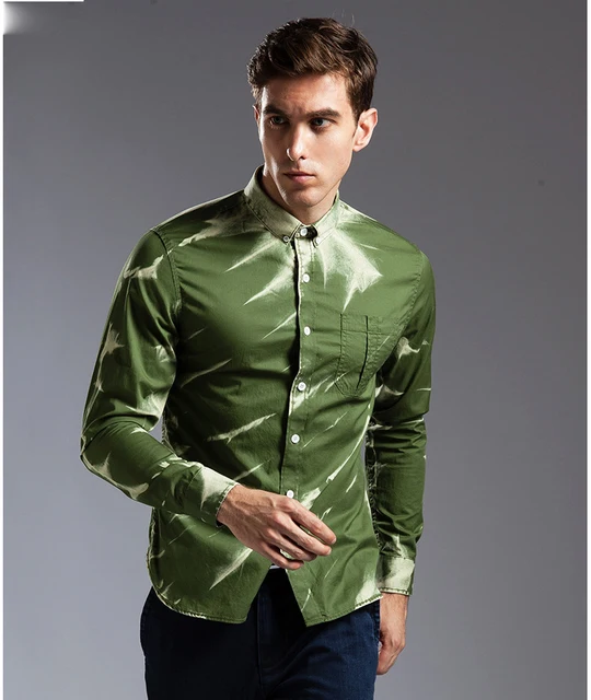 Men's Casual Blouse Shirts Long Sleeve 2015 Spring Autumn Top Tees