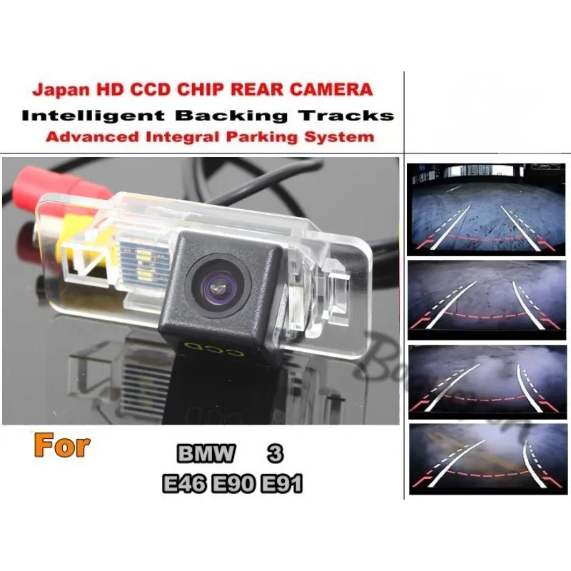 

For BMW 3 E46 E90 E91 Car Intelligent Parking Tracks Camera / HD CCD Back up Reverse Camera / Rear View Camera