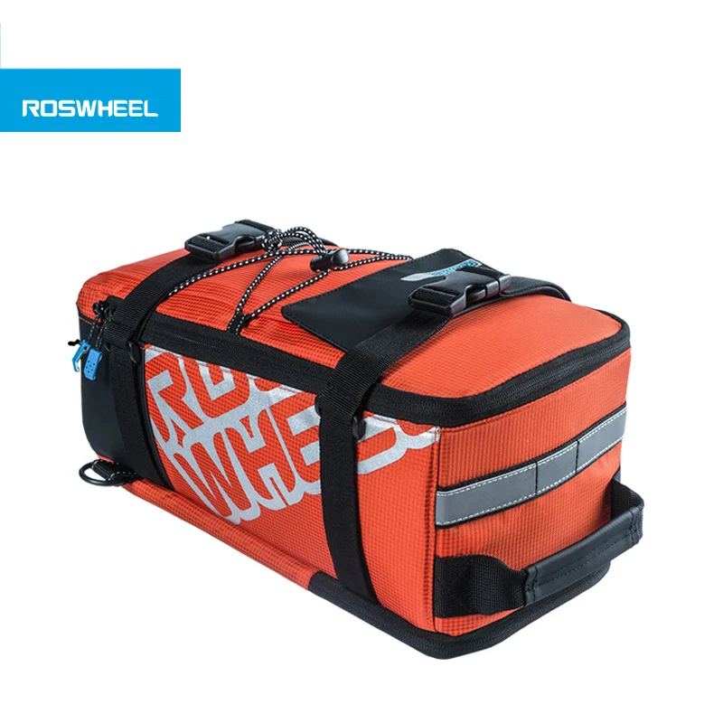 ROSWHEEL 5L Сумка-переноска для велосипеда, багажник для велосипеда, багаж на заднее сиденье, Паньер, сумка для хранения на открытом воздухе, сумка на плечо, 141276