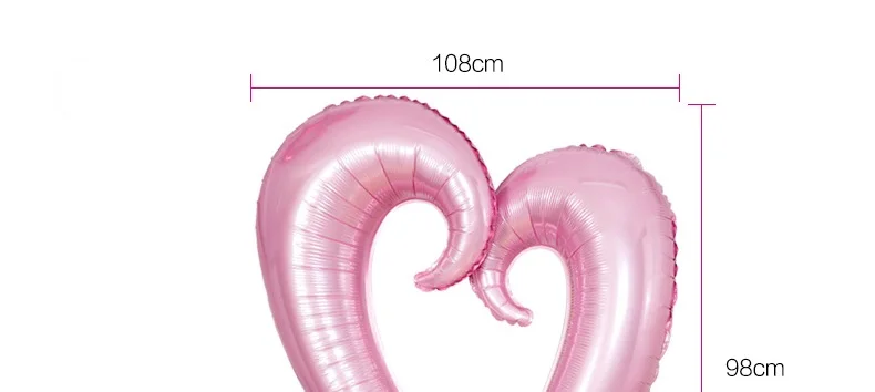 1 шт. 98 см полые воздушные шары из алюминиевой фольги в форме большого сердца на свадьбу/День рождения/вечерние/помолвки/мариаж украшения Бало гелиевый розовый