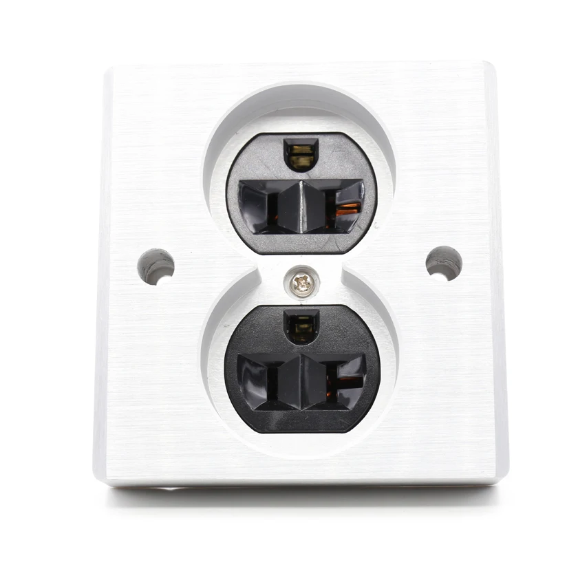 Free shipping 2pcs black High Quality Power US AC Power Receptacle Wall