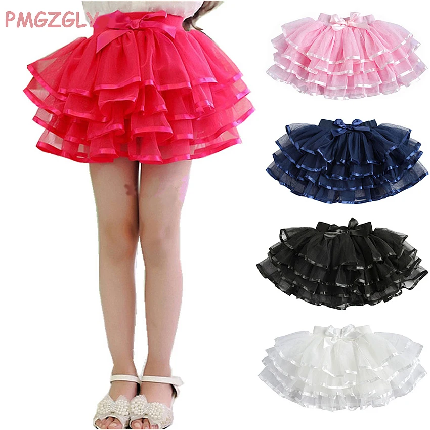 Summer Children Party Ribbon Skirt Girls Dance Pettiskirt Baby Girl
