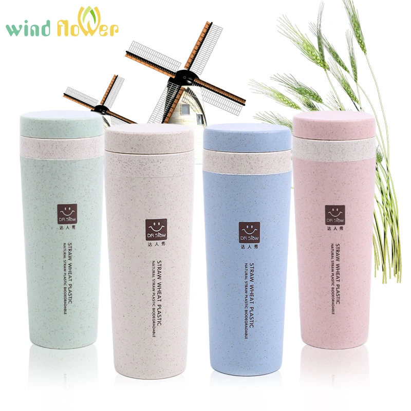 Сон-трава натуральная Пшеница соломинка материал двухслойные Персонализированные Дизайн Экологичная бутылка для воды
