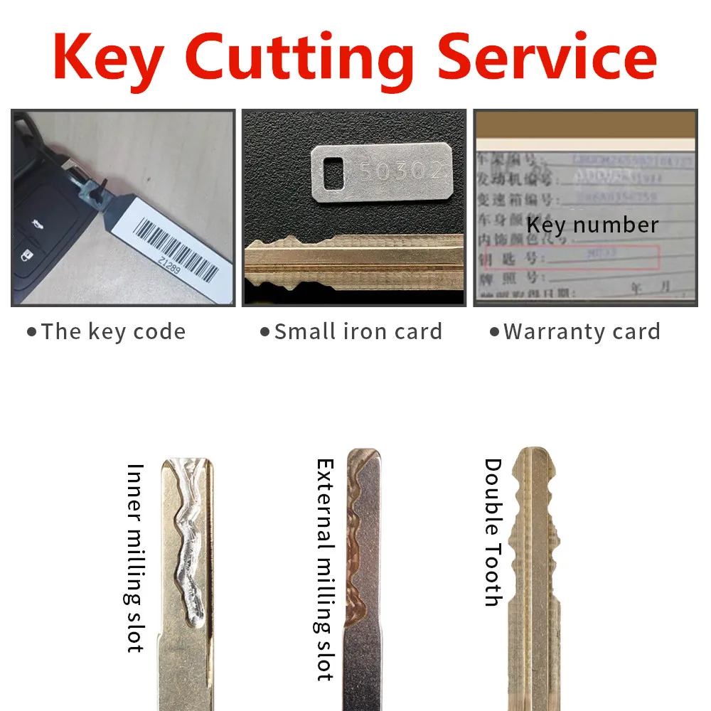 OkeyTech Автомобильный ключ для резки лезвия услуги CNC режущий копия пустой