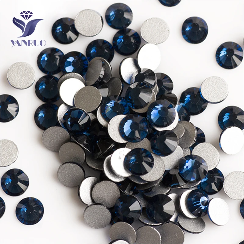 

YANRUO 2058NoHF SS20 Montana 1440Pcs Non Hot Fix Flat Back Strass Glue On Rhinestone Glass Crystal Stone For Craft