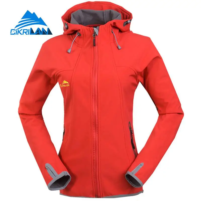 Новинка, куртка для спорта на открытом воздухе, треккинга, альпинизма, туризма, кемпинга, флисовая куртка, Женская ветрозащитная куртка, Mujer, теплая, Jaqueta Feminina - Цвет: red