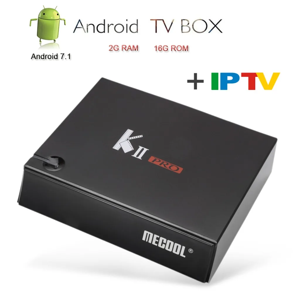 

Mecool KII OTT Internet TV Android TV Box 4K IPTV Smart TV Set Top Box Support DVB-S2/T2/C + Europe French UK Italy Spain IPTV