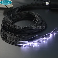Maykit Открытый использование 3 мм черный покрытый кабель конец свечение пластиковое волокно для звездной звезды Пол для сауны плавательный бассейн украшения