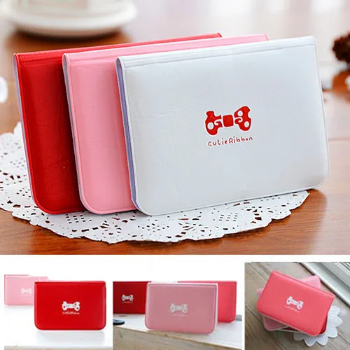  Ladies Designed Bowknot Business ID Credit case Cute Card Holder Pocket Bag Wallet Retail/ AV77 
